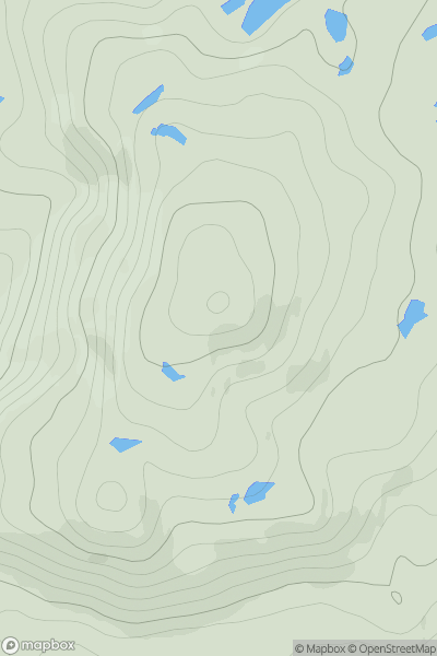 Thumbnail image for Cnoc Odhar [Scourie to Lairg] [NC220383] showing contour plot for surrounding peak